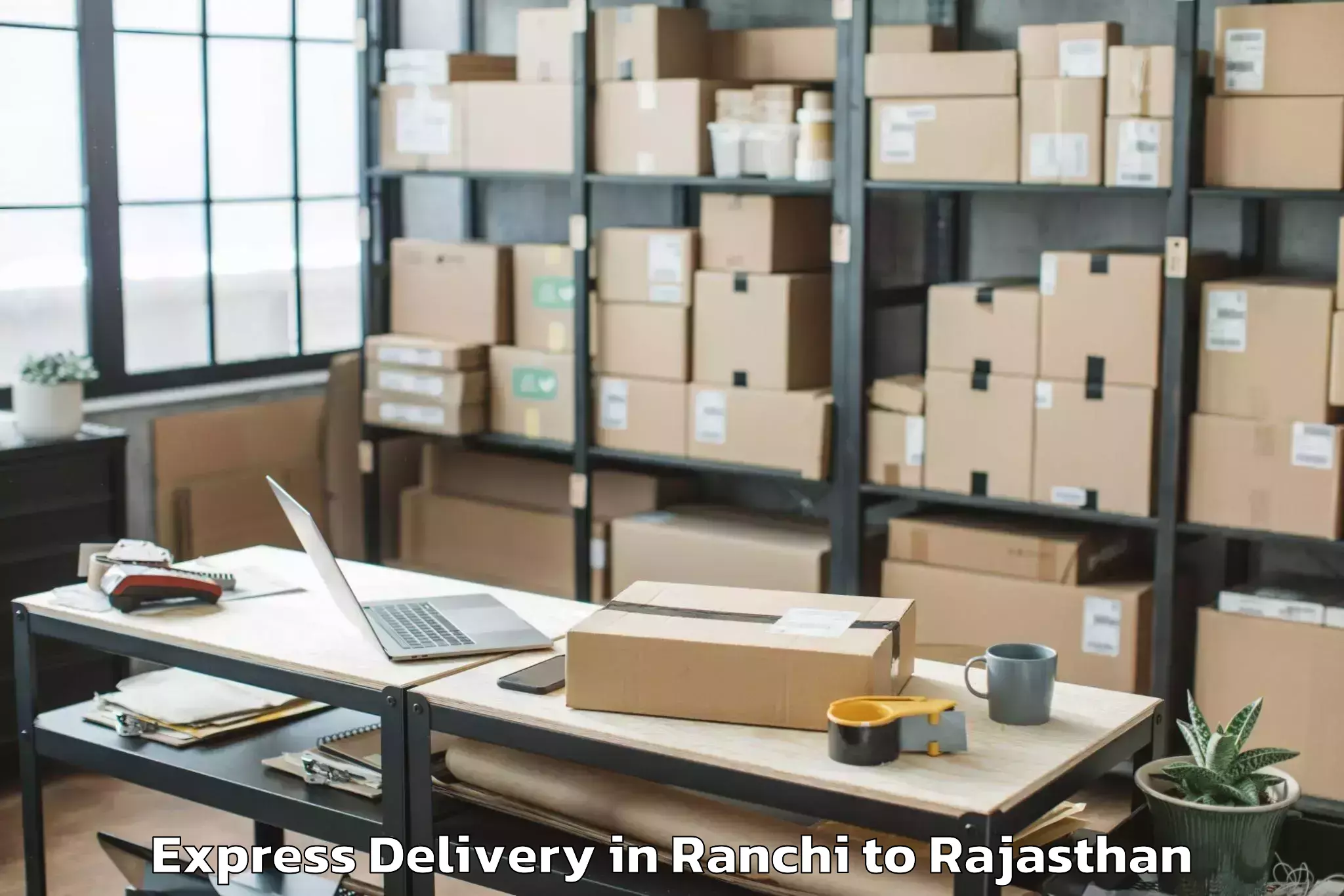 Professional Ranchi to Sheoganj Express Delivery